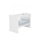 Ver imagem 3 de Conjunto Quarto de Bebê Completo Guarda Roupa Cômoda e Berço com Rodízio Doce Sonho Branco