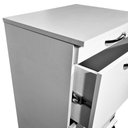 Ver imagem 4 de Clínica: Mesa Auxiliar 2 Gavetas, Mdf, Rodízios Reforçados