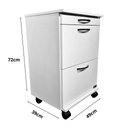Ver imagem 5 de Clínica: Mesa Auxiliar 2 Gavetas, Mdf, Rodízios Reforçados