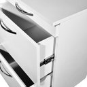 Ver imagem 2 de Clínica: Mesa Auxiliar 2 Gavetas, Mdf, Rodízios Reforçados