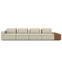 Ver imagem 5 de Sofá Ilha e Puff Sala Living 465cm Siesta M22 Linho Cru/marrom - Mpozenato