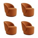 Ver imagem 1 de Kit 4 Poltronas Decorativa Premium Orgânica para Recepção e Clinicas em Bouclê Italiano