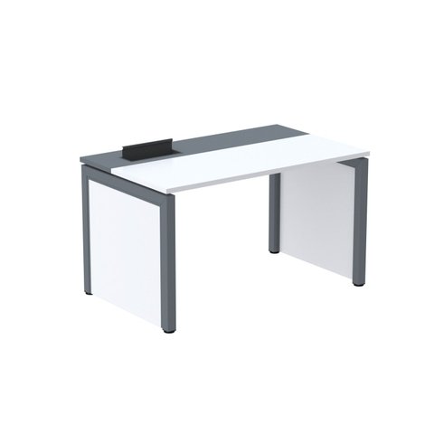Escrivaninha Mesa Escritório 120x79,2 PSCPP120 120cm Industrial Branco e Grafito