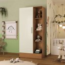Ver imagem 1 de Guarda-Roupa Infantil 1 Porta Sara Espresso Móveis Bege/Cinamomo/Off White