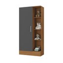 Ver imagem 4 de Guarda Roupa Infantil 1 Porta Sara Espresso Móveis Bege/Cinamomo/Chumbo