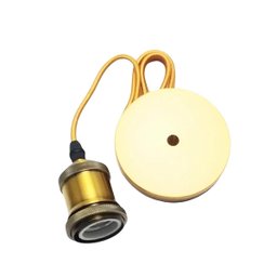 Kit 2 Lustres Pendentes Luminária Vintage Metal Dourado - 4