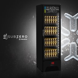 Cervejeira Expositor Visa Cooler Vertical 127v Porta Vidro 287l Vn28ah All Black Metalfrio 127v - 2