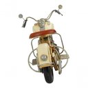 Ver imagem 4 de Motocicleta Branca 20x35x14cm Estilo Retrô - Vintage