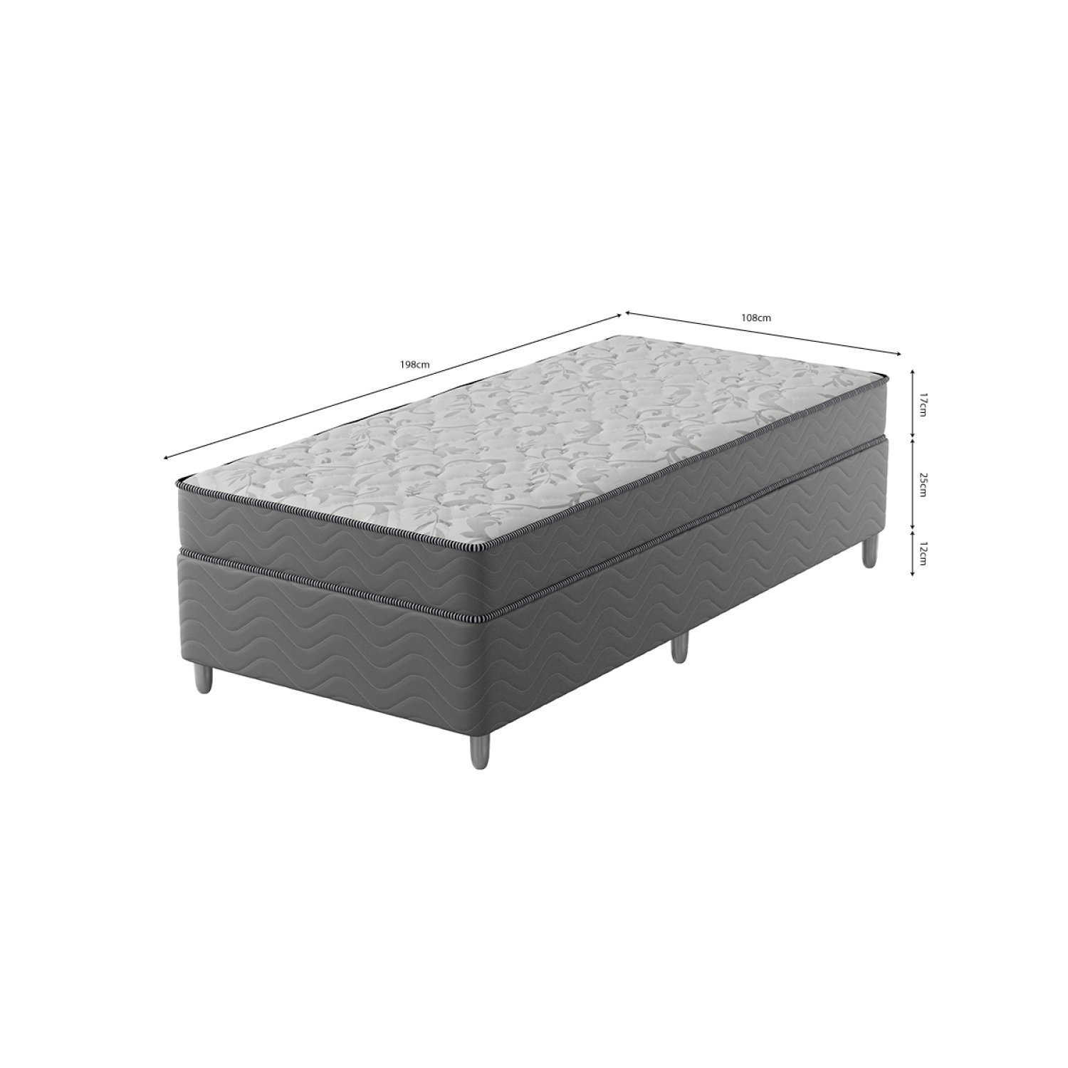 Cama Box Solteiro D33 Of 108x198x0,42 - 7