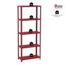 Ver imagem 6 de Estante de Estrutura Metálica com 5 Prateleiras 175cm(a)92acm(l)40cm(p) com Reforço Vermelho