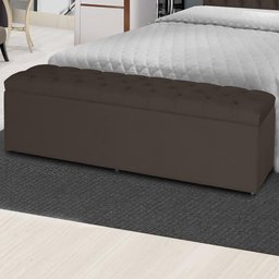 Baú Jade 138Cm Calçadeira Estofada Suede Diversas Cores - 1