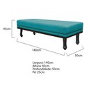 Ver imagem 3 de Kit Cabeceira E Calçadeira Casal P02 140cm Azul Turquesa