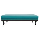 Ver imagem 5 de Kit Cabeceira E Calçadeira Casal P02 140cm Azul Turquesa