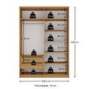 Ver imagem 4 de Guarda Roupa Solteiro 100% MDF BP 4 Portas 2 Gavetas Asti Marrom/Nogueira