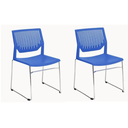 Ver imagem 1 de Kit 02 Cadeiras Fixa Conect Moov Cor Azul - Avantti Bering