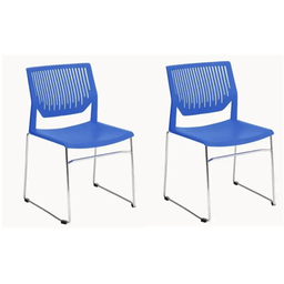 Kit 02 Cadeiras Fixa Conect Moov Cor Azul - Avantti Bering - 1