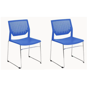 Kit 02 Cadeiras Fixa Conect Moov Cor Azul - Avantti Bering