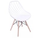 Ver imagem 3 de Conjunto 6 Cadeiras Clarice Cloe Kaila Madeira Movescan Branco