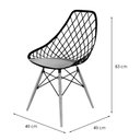 Ver imagem 6 de Conjunto 6 Cadeiras Clarice Cloe Kaila Madeira Movescan Branco