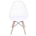 Ver imagem 5 de Conjunto 6 Cadeiras Clarice Cloe Kaila Madeira Movescan Branco