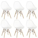 Ver imagem 1 de Conjunto 6 Cadeiras Clarice Cloe Kaila Madeira Movescan Branco