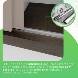 Guarda-roupa Casal com Espelho 3 Portas 4 Gavetas Costa Rica - 13