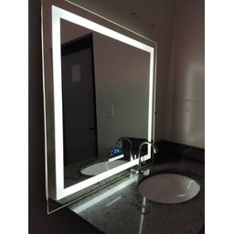 Espelho Led 3 Cores 100x70 Visor Inteligente Toca Musica Bluetooth Desembaçador Interativo - 2