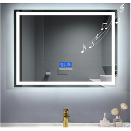 Espelho Led 3 Cores 100x70 Visor Inteligente Toca Musica Bluetooth Desembaçador Interativo - 1