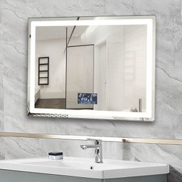 Espelho Led 3 Cores 100x70 Visor Inteligente Toca Musica Bluetooth Desembaçador Interativo - 4
