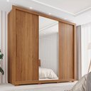 Ver imagem 1 de Guarda-Roupa Casal 3 Portas com Espelho Central 4 Gavetas com Pés Costa Rica Cinamomo