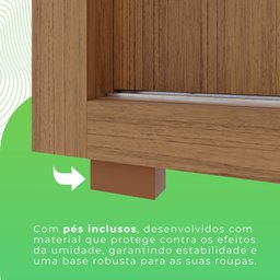 Guarda-roupa Casal com Espelho 3 Portas 4 Gavetas Costa Rica - 12