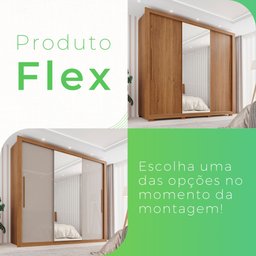 Guarda-roupa Casal com Espelho 3 Portas 4 Gavetas Costa Rica - 8
