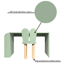 Ver imagem 4 de Mesa Infantil 80cm com Suporte para Livros e 1 Cadeira em Mdf e Madeira Natural:verde Jade