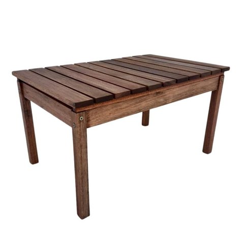 Mesa para Jardim 80cm Madeira Maciça Curve Marrom