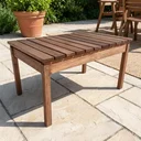 Ver imagem 1 de Mesa de Centro em Madeira Maciça para Jardim Rústica 80cm Natural Curve
