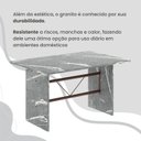 Ver mais imagens de Conjunto Sala de Jantar Mesa Retangular 120x75cm Tampo Granito Topázio 4 Cadeiras Marselha Marrom