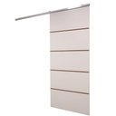 Ver imagem 2 de Porta de Correr Branco Prime Frisada Kit Alumínio F03 - 210x110