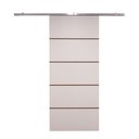 Ver imagem 1 de Porta de Correr Branco Prime Frisada Kit Alumínio F03 - 210x110