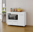 Ver imagem 1 de Balcão Multiuso Liza de Cozinha para Forno Microondas Branco - Moblis