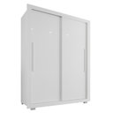 Ver imagem 4 de Guarda-Roupa Solteiro 2 Portas 2 Gavetas com Pés Costa Rica Branco