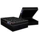 Ver imagem 1 de Conjunto Box Baú Casal: Colchão Espuma Plumatex D28 Isopluma Vip + Base Crc Suede Black(138x188)