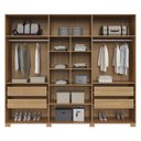 Ver imagem 2 de Guarda Roupa Roupeiro 270cm 6 Portas e 4 Gavetas Internas W206 Freijó Off White Dalla Costa