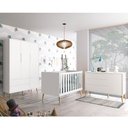 Ver imagem 3 de Berço Mini Cama Retrô Theo com Pé em Madeira Natural – Branco Fosco