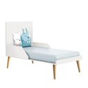 Ver imagem 2 de Berço Mini Cama Retrô Theo com Pé em Madeira Natural – Branco Fosco