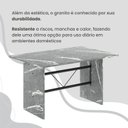 Ver mais imagens de Conjunto Sala de Jantar Mesa Retangular 120x75cm Tampo Granito Topázio 4 Cadeiras Marselha Preto/Paraopeba/Fosco