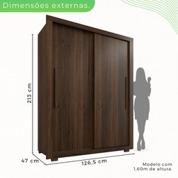 Guarda Roupa Solteiro 2 Portas 2 Gavetas Costa Rica - 5