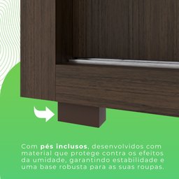 Guarda Roupa Solteiro 2 Portas 2 Gavetas Costa Rica - 11