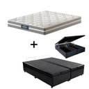Ver imagem 1 de Cama Box C/ Baú Queen + Colchão de Molas Ensacadas Probel Vegas Pillow Euro Queen 158x198x20