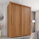 Ver imagem 1 de Guarda-Roupa Solteiro 2 Portas 2 Gavetas com Pés Costa Rica Cinamomo