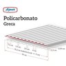 Kit com 20 Telhas Policarbonato 244cm X 99cm Grega - 5